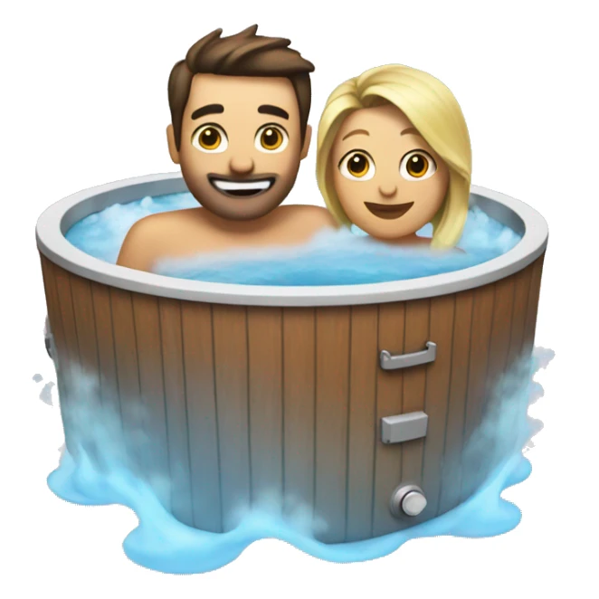 hot tub with steam sticker