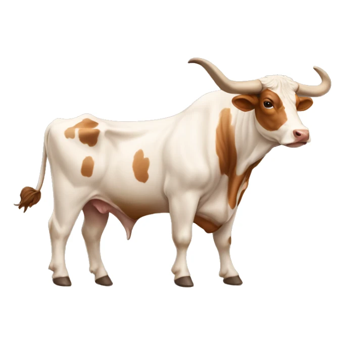 bull, Texas Longhorn, brindle, long long long long horns, full body sticker