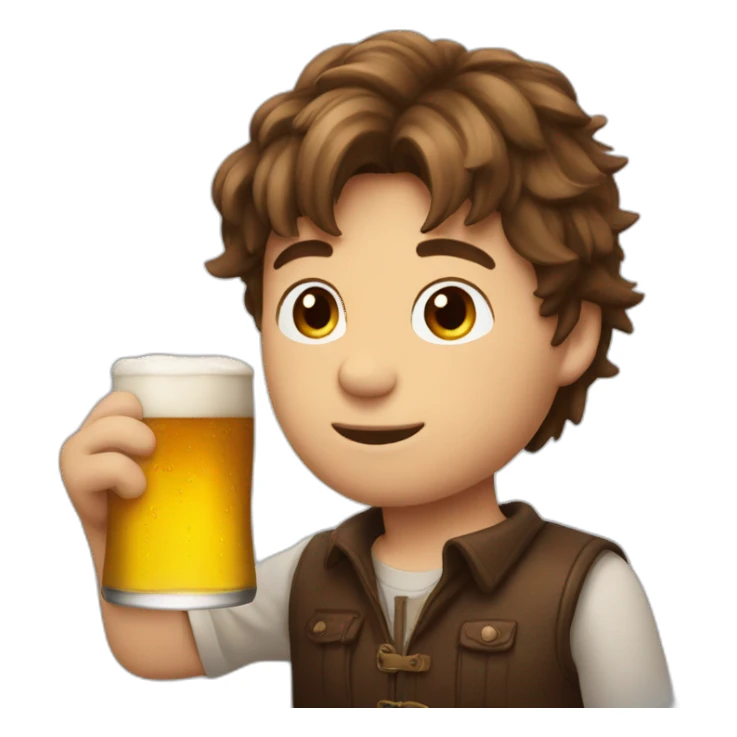 Brown hair 2023 Arthur and his beer sticker