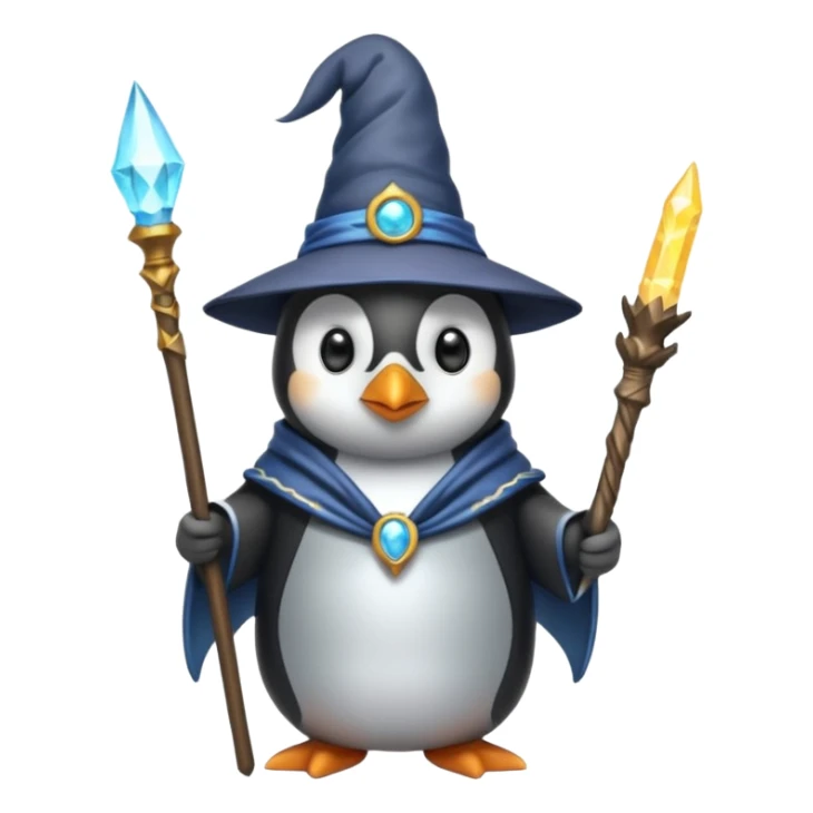 Penguin Wizard sticker