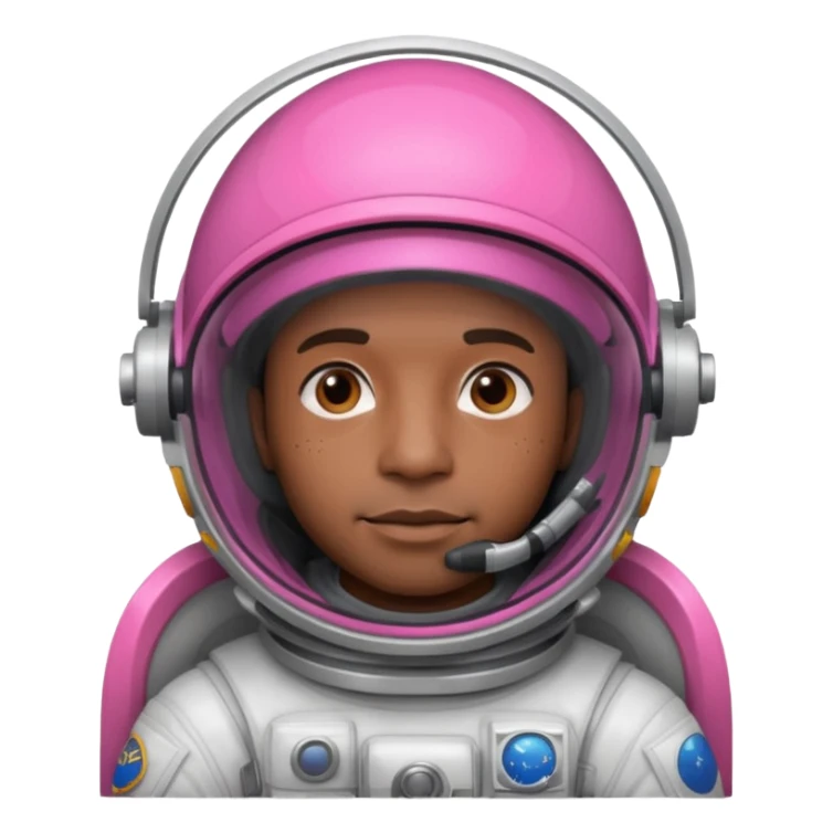  black man Astronaut with Pink Visors sticker
