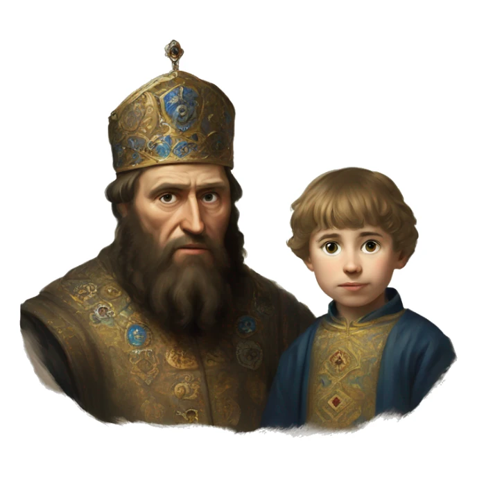 Repin's painting Ivan the Terrible and his son Ivan  sticker