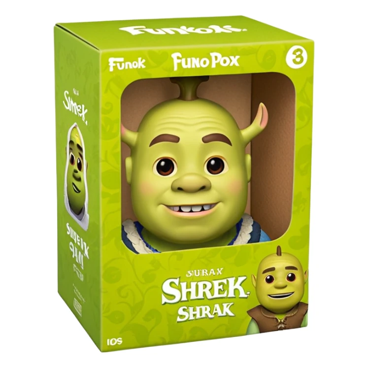 Boite funko pop avce shrek  sticker