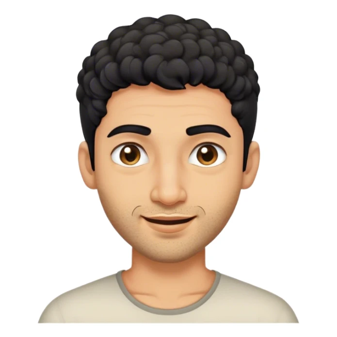 an indian guy with short curly hair and very light stubble winking

 sticker