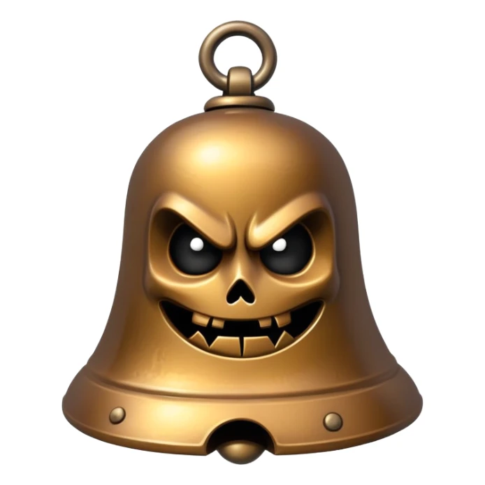 Make an evil crazy bell that wants to overthrow the city sticker