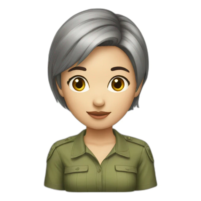 Vietnam girl short haire sticker