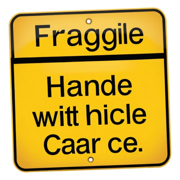 handle with care warning sticker