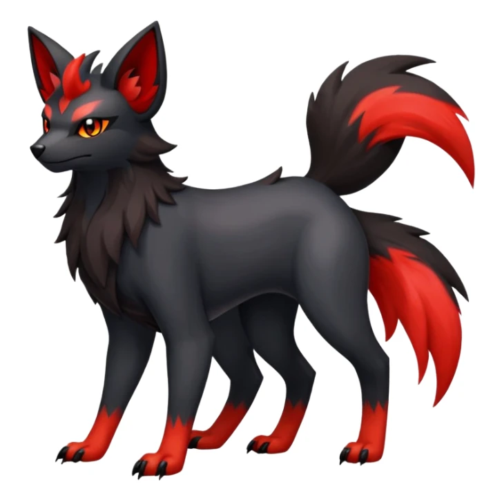 Zorua-Houndour-Fakémon-hybrid-creature (full body)  sticker