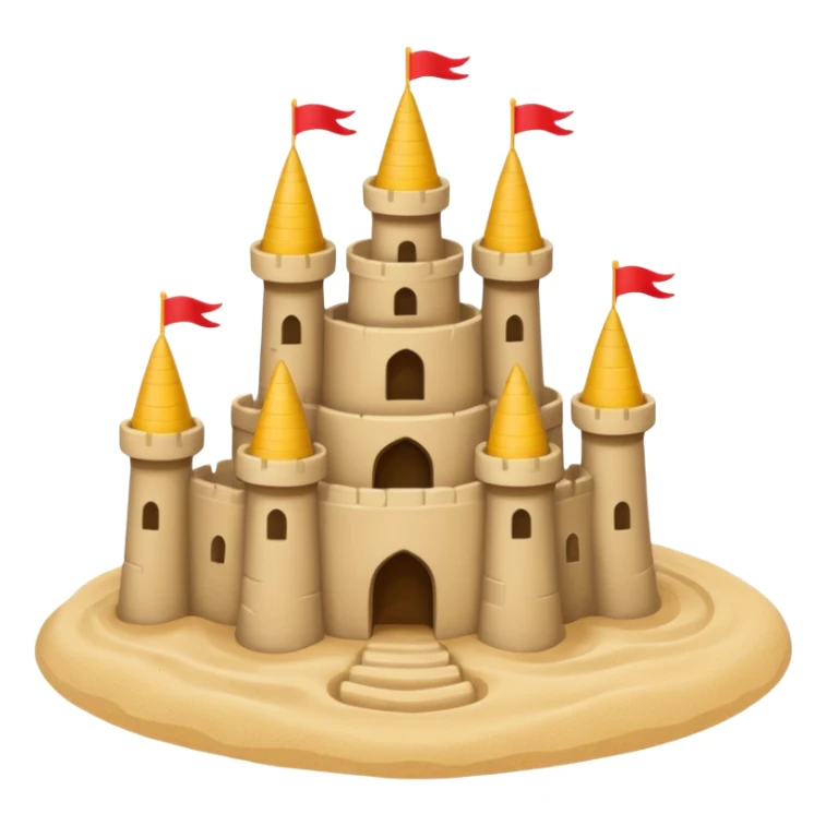 sand castle simple primitive very simple as made by a kid the simkples that can ever be  sticker