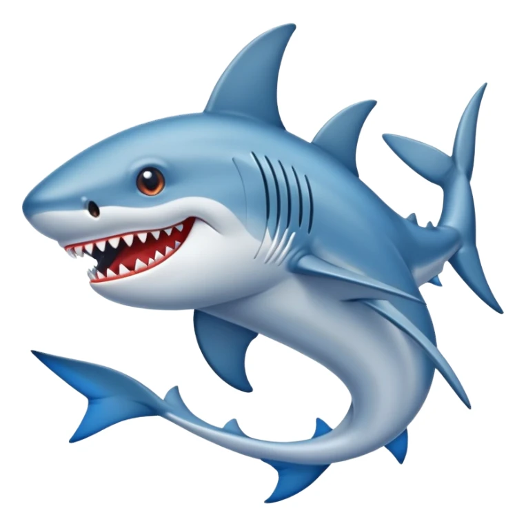 Tiburón gris con zapatos azules sticker