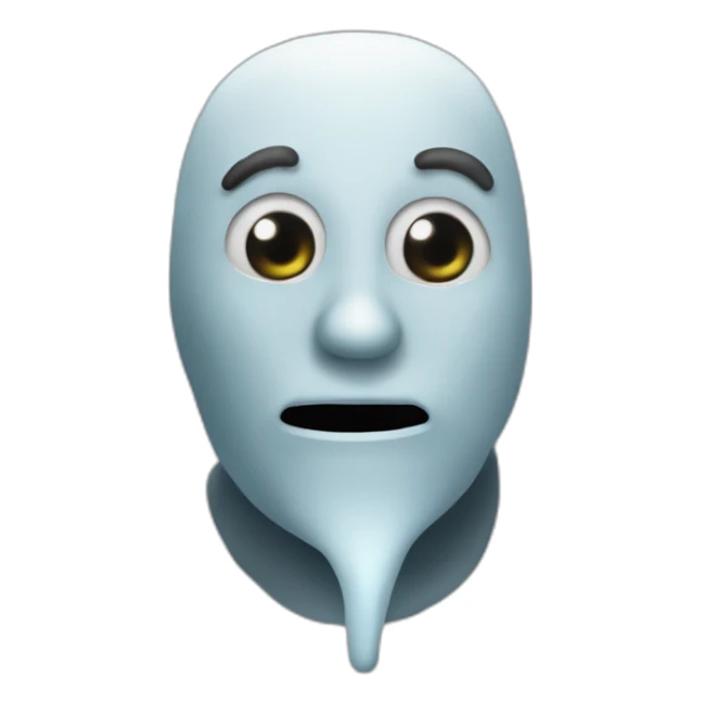 Une personne avec une bouche ouverte et un fantôme qui en sort sticker