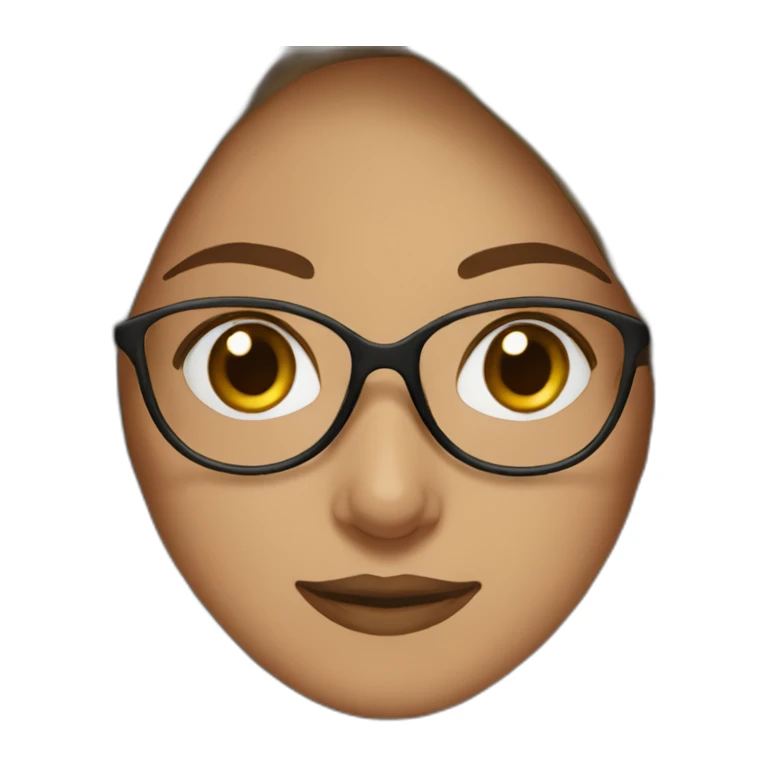 brown hijabi glasses female teacher sticker