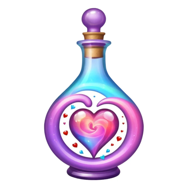 Magical love potion in a fancy bottle  sticker
