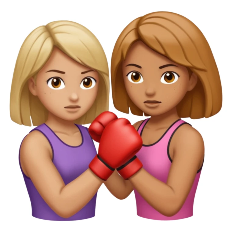 Girl punching girl sticker