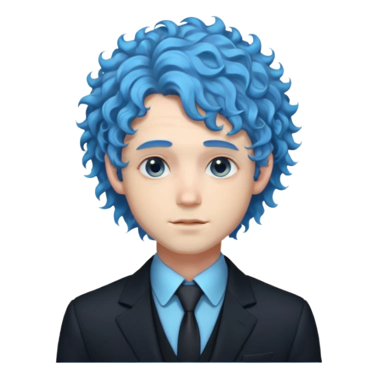 ethereal-pastel-transparent-translucent-gorgeous-spectral-dark-greyish-whitish-gloomy-man-with-blue-curly-hair-with-a-beautiful-black-suit sticker