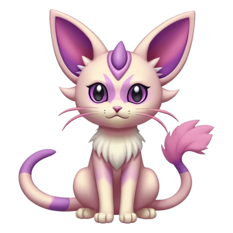 Espeon-Meowth-Skitty-Fakémon-hybrid-creature (full body)  sticker