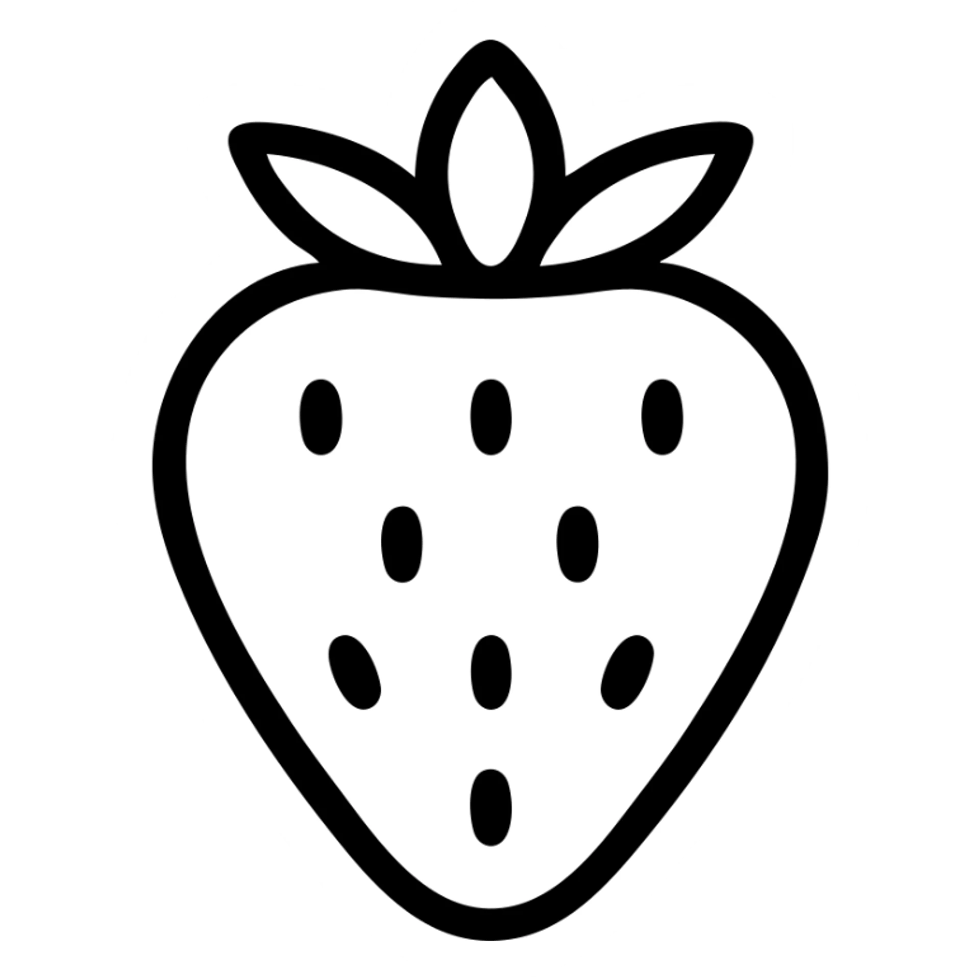 a single strawberry sticker