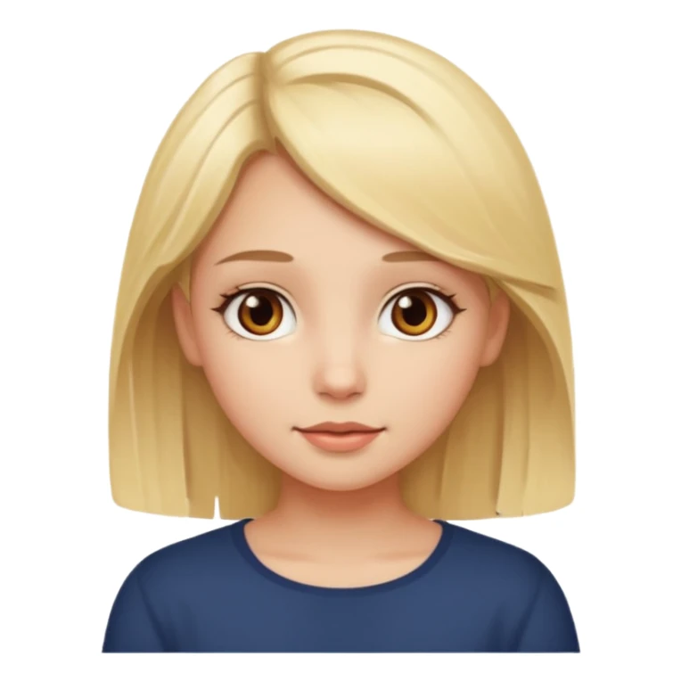 blonde girl brown eyes cute sticker