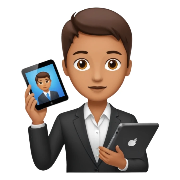 marketing agent with tablet, ideas, social media

 sticker