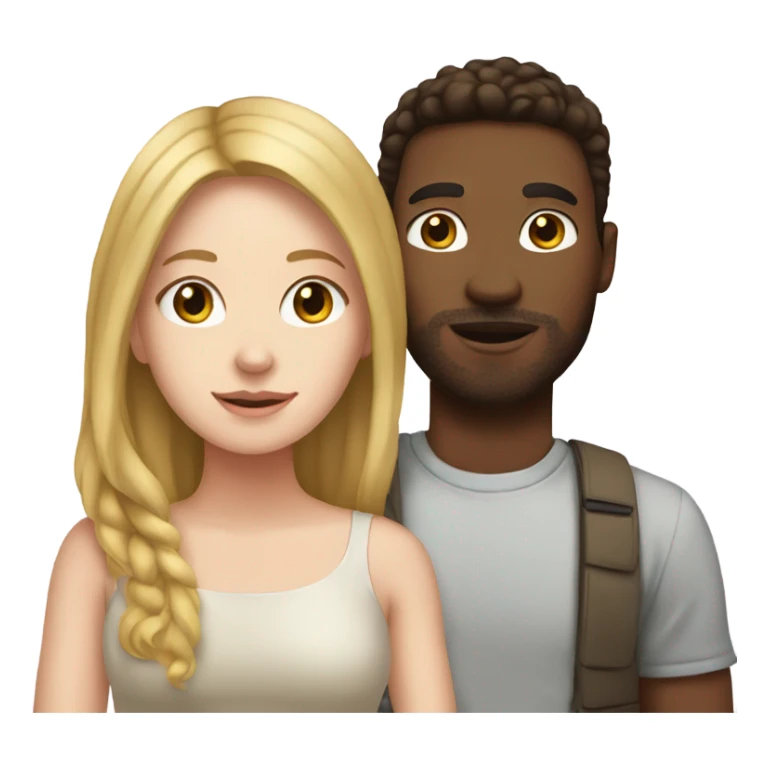 a white girl with her white boyfriend  sticker