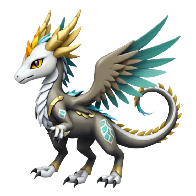 Meloetta-MLP-Wargreymon-Dutch-Angel-Dragon-Silvally-Kyurem-Trico-Pokémon-Digimon-Fakémon-fusion-hybrid-creature sticker