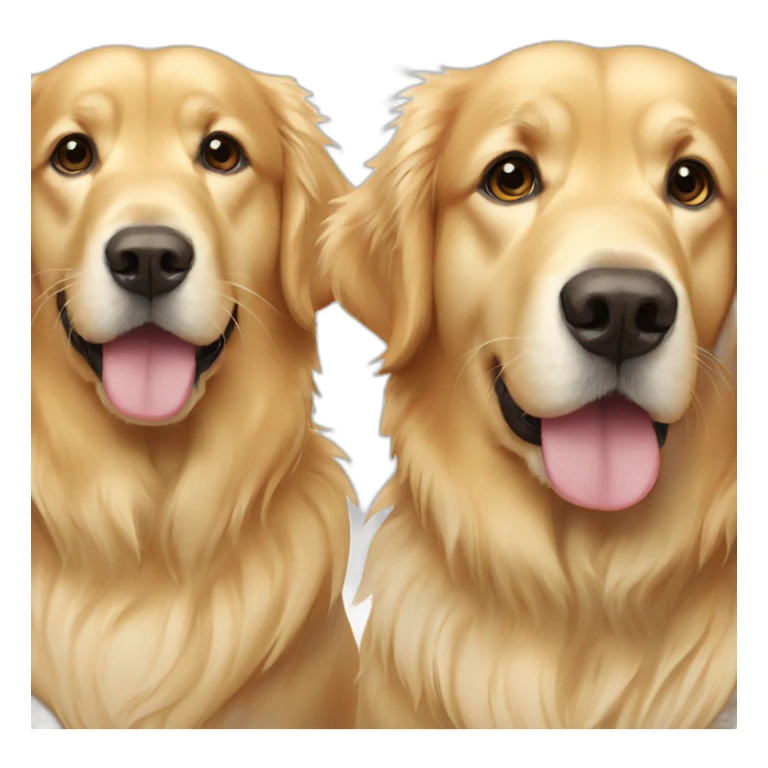 two golden retrievers one of which is not golden but white sticker