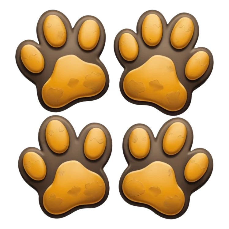 Paw prints from a dog with only 3 legs sticker