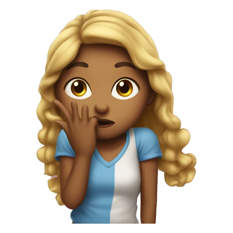 girl blowing kiss sticker