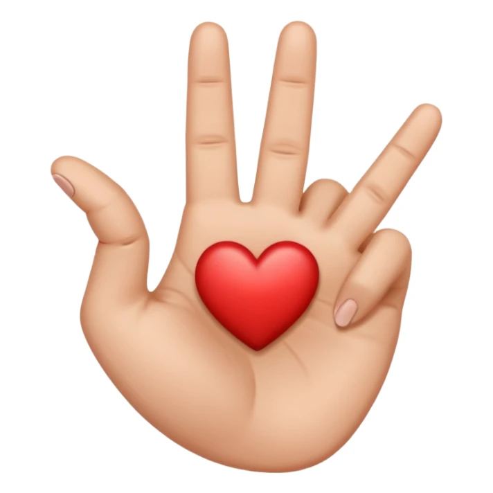 A middle finger inside a heartshaoed hand sign like these combined 🫶🏻🖕🏻 sticker