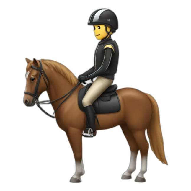 Horse rider wearing a helmet sticker
