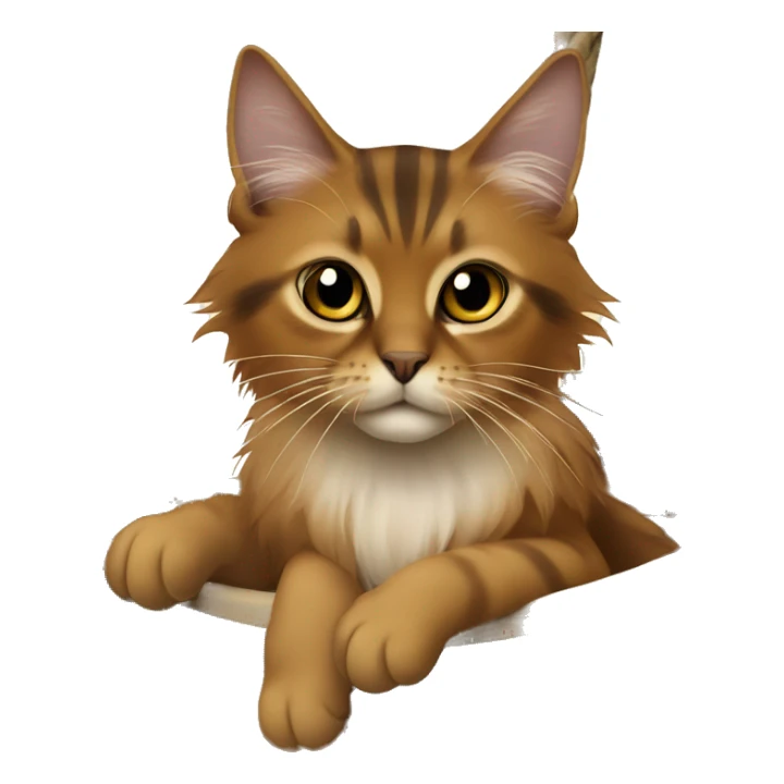 A somali cat on a pirate ship sticker