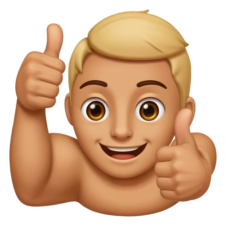 I want a thumbs up with a smaller thumbs up in the bottom right corner sticker