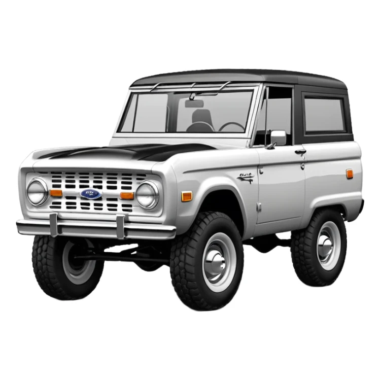 1967 Black and White 2 tone  Ford Bronco sticker