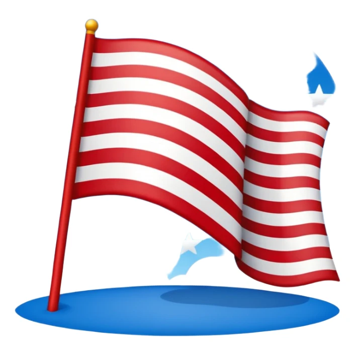 American flag with stars on bottom sticker