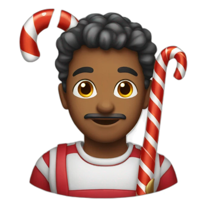Candy cane sticker