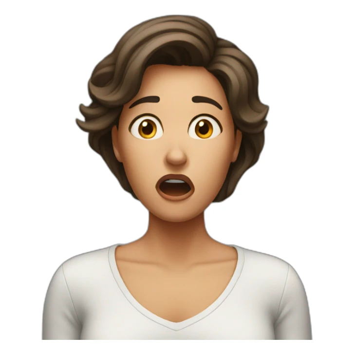 shocked woman sticker