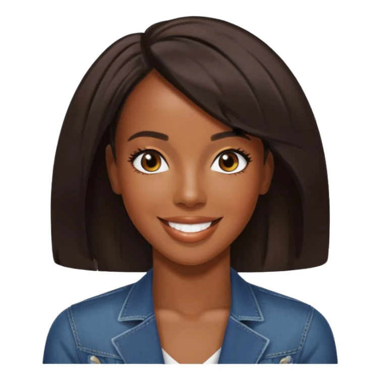 Kelly Rowland with dark brown hair sticker