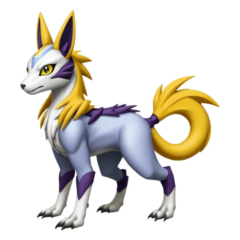 Meloetta-Wargreymon-Renamon-Sergal-Pokémon-Digimon-Fakémon-fusion-hybrid-creature sticker
