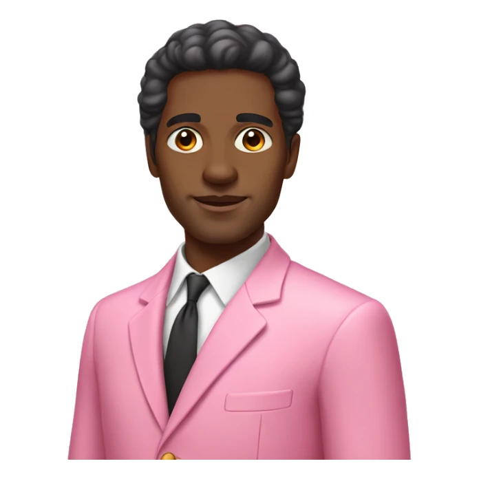 Black man wearing pink suit 60s sticker