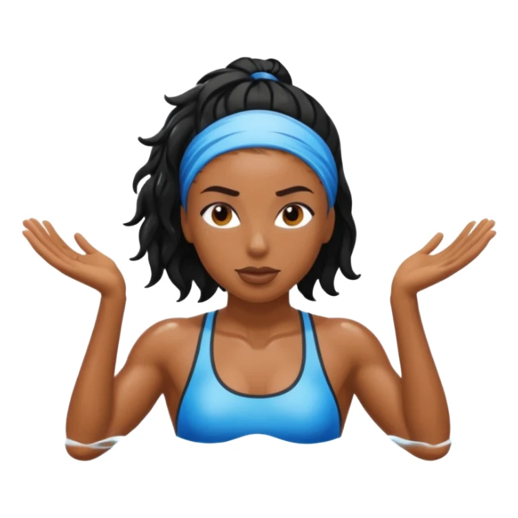 swimmer black woman sticker