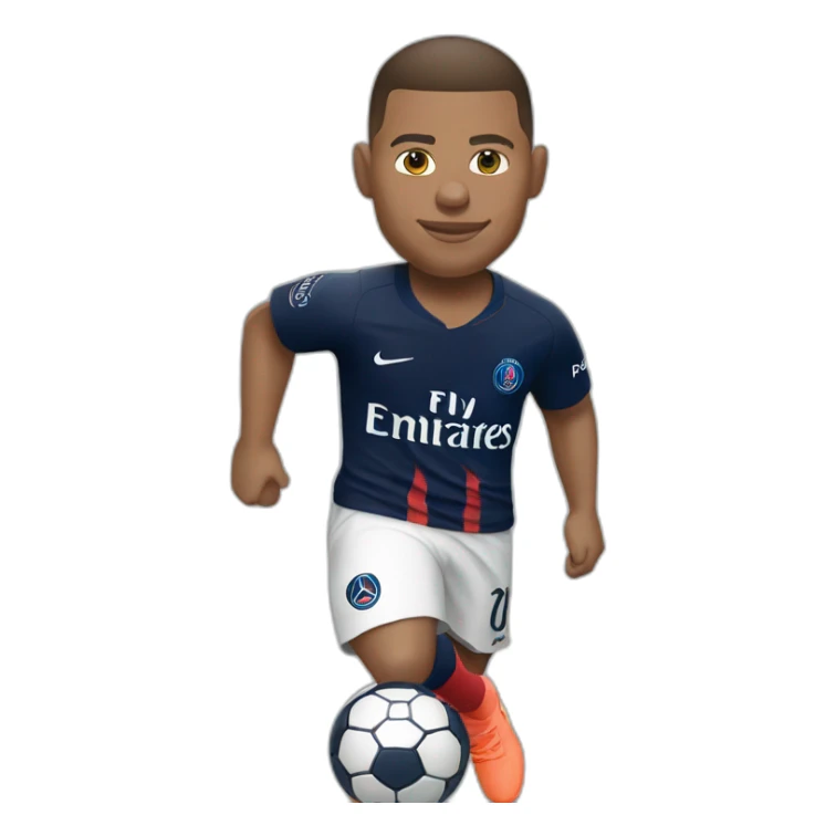 mbappé-playing-football-psg sticker