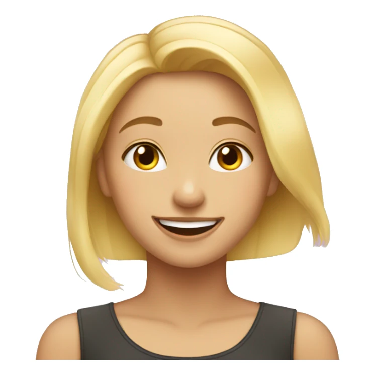 happy blonde girl in love sticker