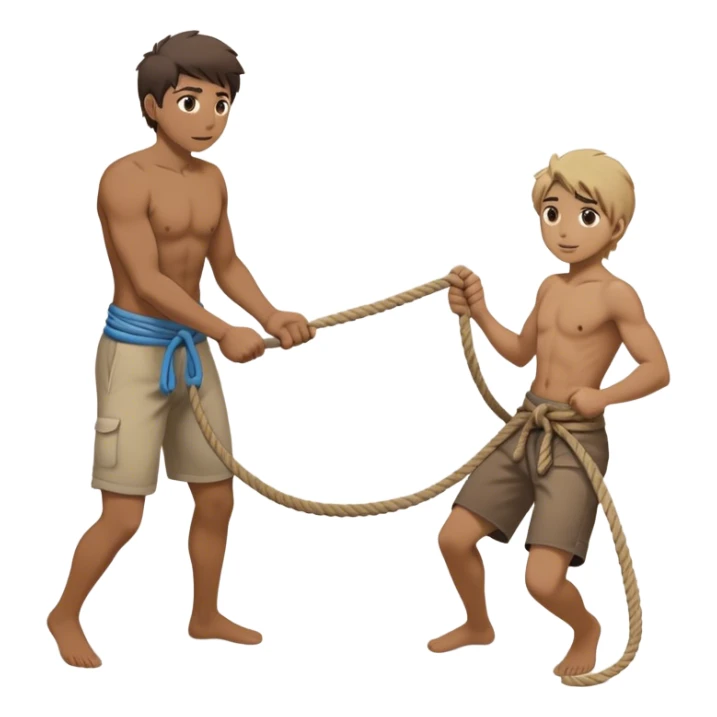A person holding a long, thick rope, with another person on the other end pulling hard. Instead of pulling back, the first person lets go of the rope, and the other person stumbles back, surprised. This captures the essence of letting go of the struggle and focusing on your own peace. sticker