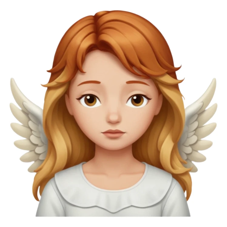 Sleepy angel with auburn hair the blonde balayage sticker
