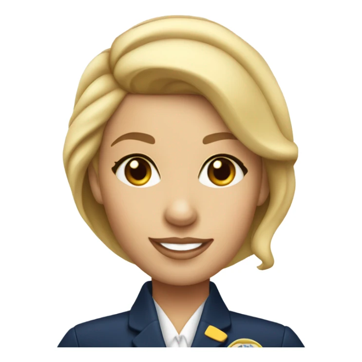 Blonde Delta air lines flight attendant fair skin sticker