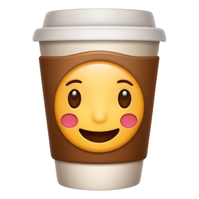 brown aesthetic cozy warm coffee cup emoji sticker