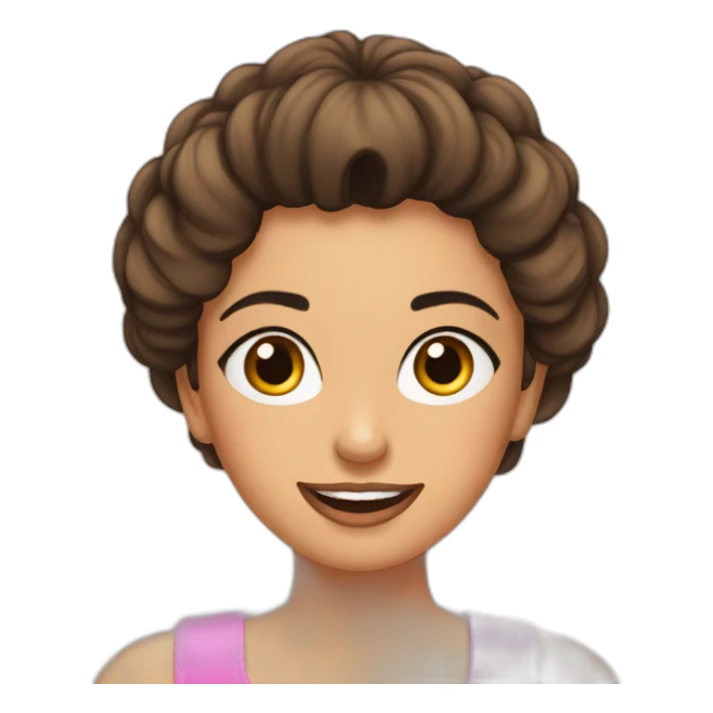 Chica morena haciéndose manicura  sticker