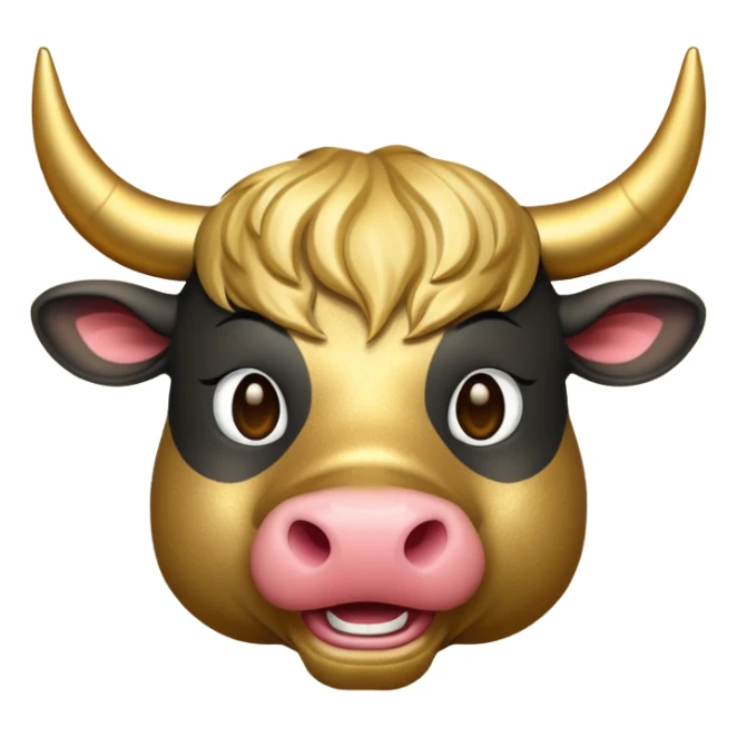 New Year's bull emoji sticker
