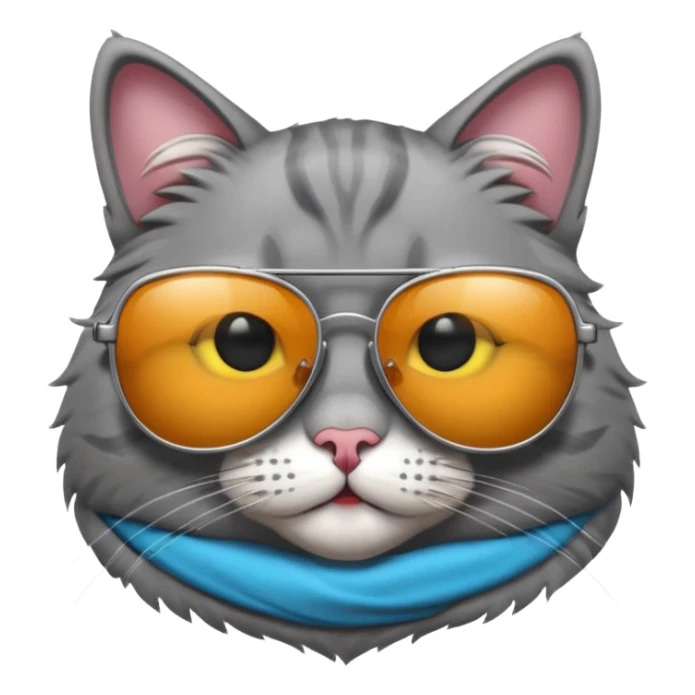 Cat wearing sunglasses sticker