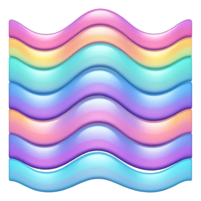 pastel ombré waves, iridescent gloss, high vibrance tone sticker